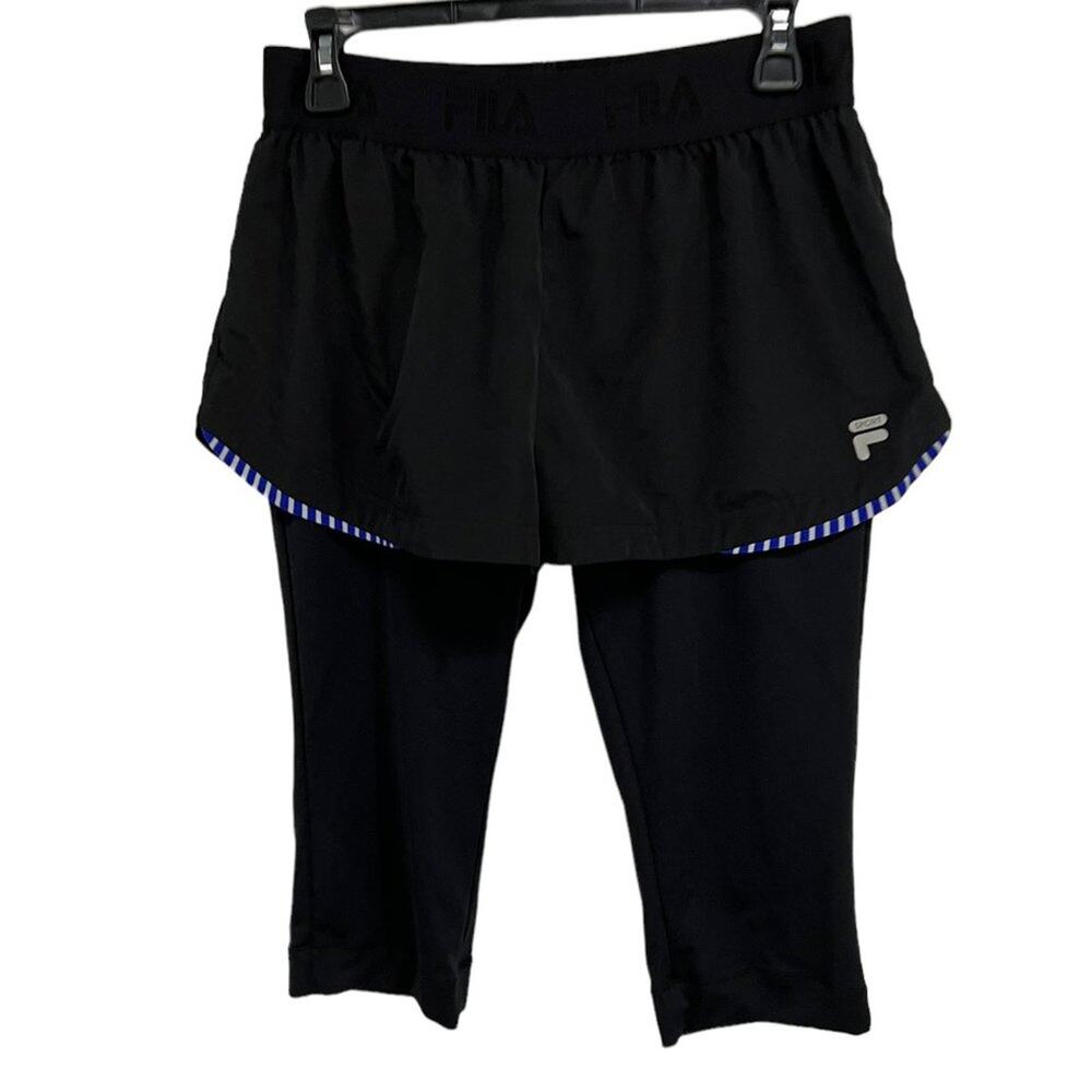 Fila Jogging Shorts With Attached Capri Crop Leggings MD